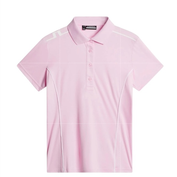 J. Lindeberg Leyla Biograde Jersey Polo Pink Size Medium - Picture 3 of 8